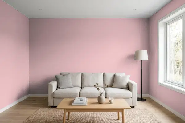 Living room with walls painted Behr Hydrangea Bouquet HDC-CT-08A (simulated)