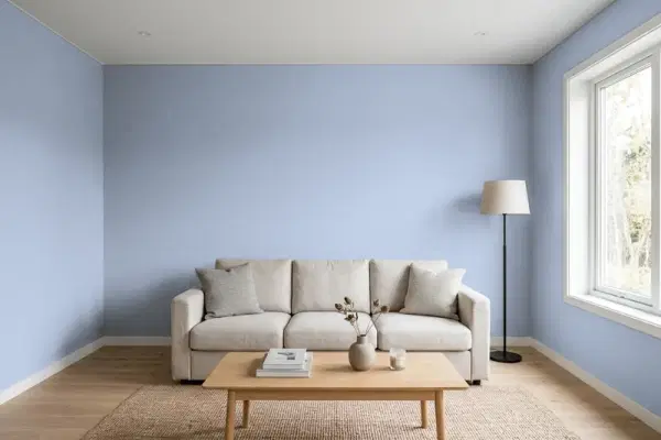 Living room with walls painted PPG Paints Innuendo 1165-4 (simulated)