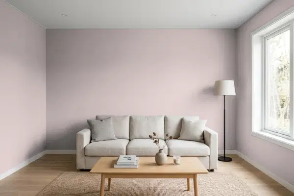 Living room with walls painted PPG Paints Jack Rabbit 1014-4 (simulated)