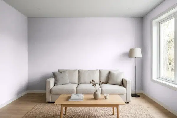 Living room with walls painted PPG Paints Jam Session 1172-3 (simulated)