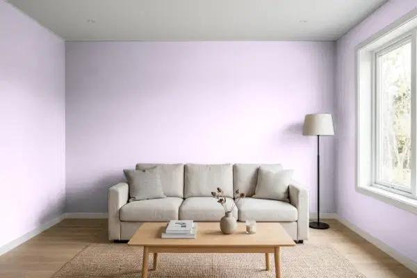 Living room with walls painted Behr Monologue M570-2 (simulated)