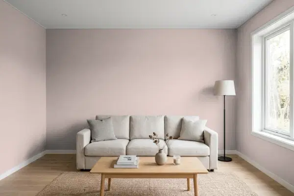 Living room with walls painted Behr Oak Ridge 740A-3 (simulated)