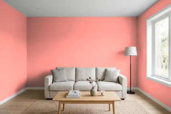 Living room with walls painted Benjamin Moore Old World 2011-40 (simulated)
