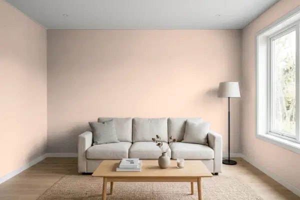 Living room with walls painted Behr Regal 760A-3 (simulated)