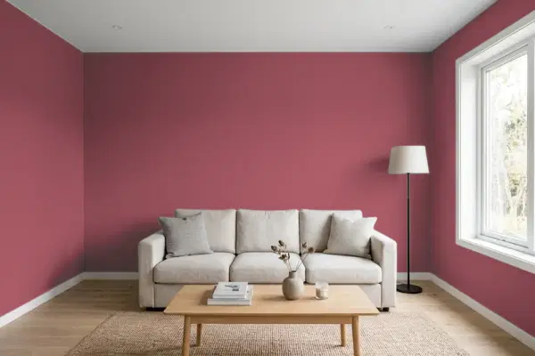 Living room with walls painted Behr Rialto MQ1-05 (simulated)