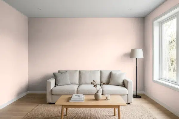Living room with walls painted Benjamin Moore Southern Comfort 2095-60 (simulated)