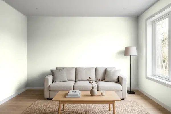 Living room with walls painted PPG Paints Sterling Shadow 1126-1 (simulated)