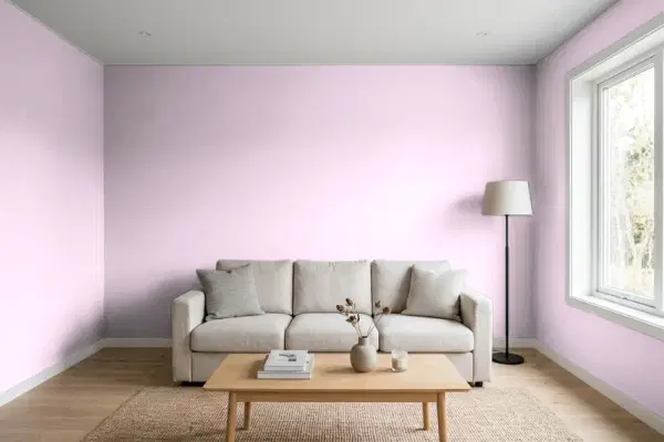 Living room with walls painted PPG Paints Summer Clover 1180-3 (simulated)
