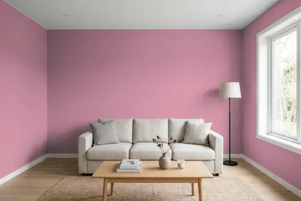 Living room with walls painted PPG Paints Thornberry 18-20 (simulated)