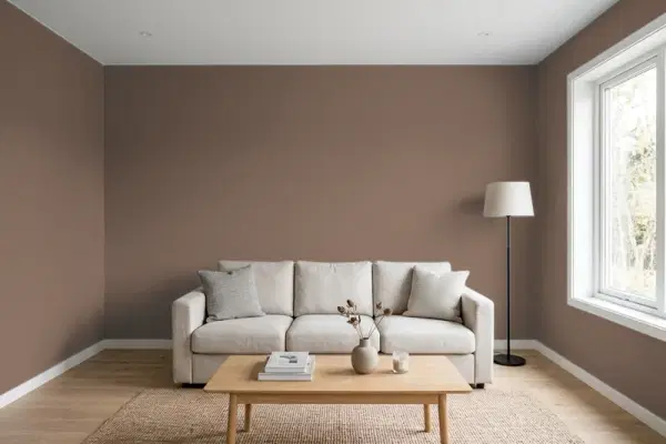 Living room with walls painted Behr Traditional 760B-6 (simulated)